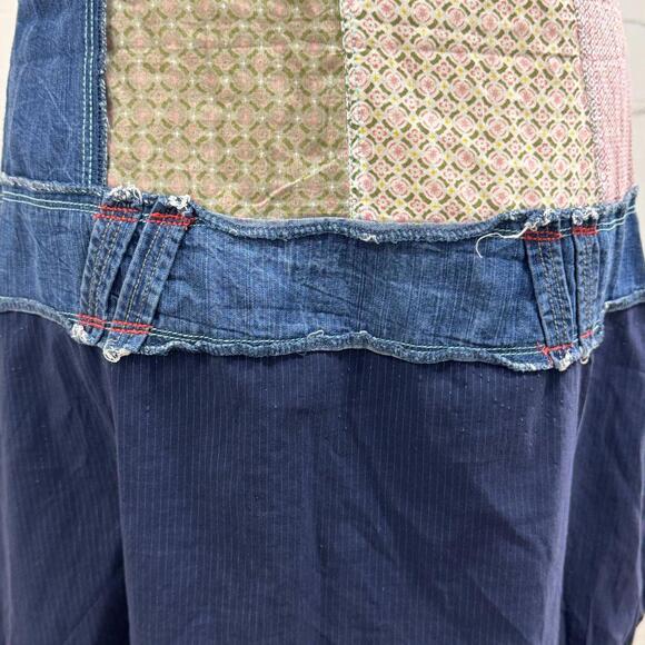 90s/Y2K Vintage La Mode est à Vous Patchwork Denim Mini Dress - Picture 6 of 8